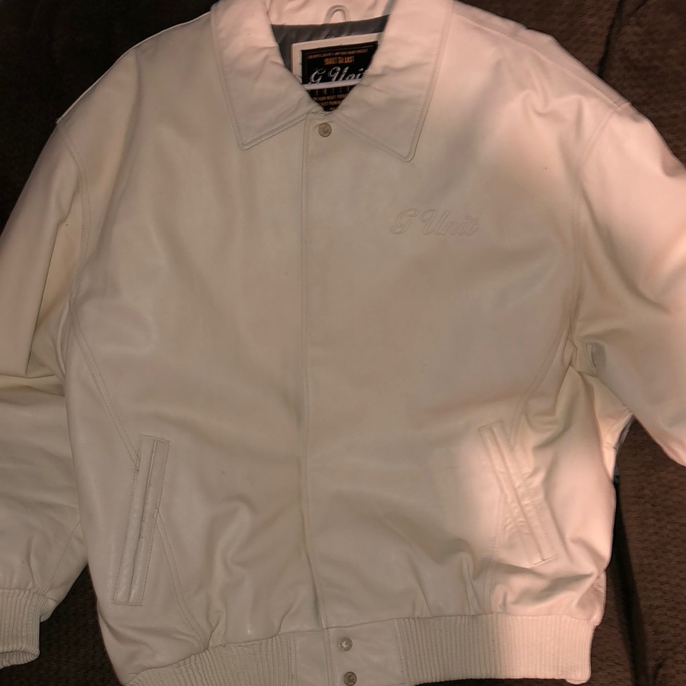 Mens Vintage Gunit leather jacket size 3XL